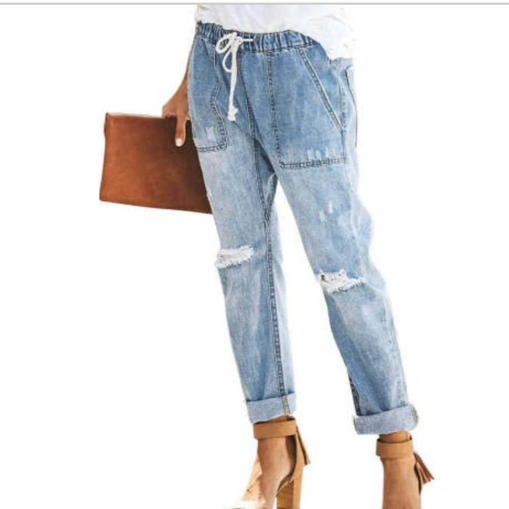 ⚡SALE⚡M-2XL BOYFRIEND VINTAGE DISTRESSED JEANS M-2XL